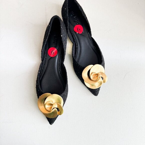 Ted Baker Emma Rose Half d'Orsay Pointed Toe Leather Flat 6 - Picture 2 of 7